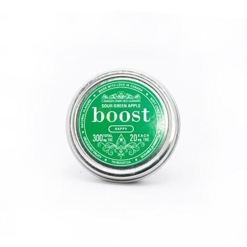 Boost Edibles – Sour Green Apple 300mg THC Cubes