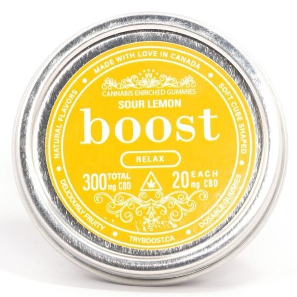 Boost Edibles – Sour Lemon 300mg CBD Cubes
