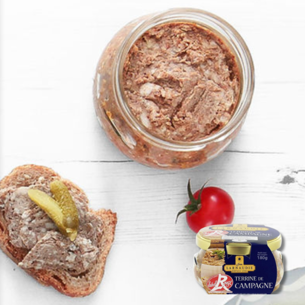 **ON SPECIAL Best Before: 06/07/24   Country Terrine Glass Jar 180g – Jean Larnaudie