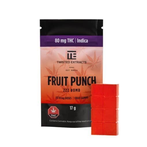Twisted Extracts – THC Indica Fruit Punch Bomb (80mg)
