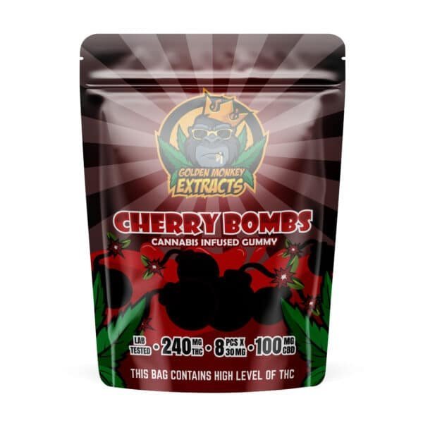 Golden Monkey Extracts Cherry Bomb 240MG THC / 100MG CBD