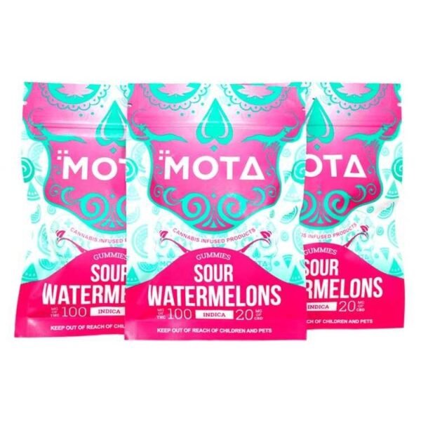 MOTA Indica Sour Watermelons 100MG THC