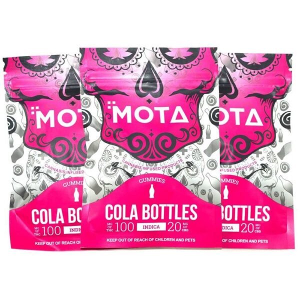 Mota THC Blue Raspberry Soda Bottles Indica (100mg THC)