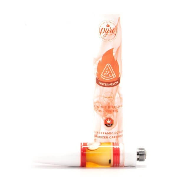 Watermelon THC Distillate Ceramic Cartridge (Pyro Extracts) 0.5ml - Image 2