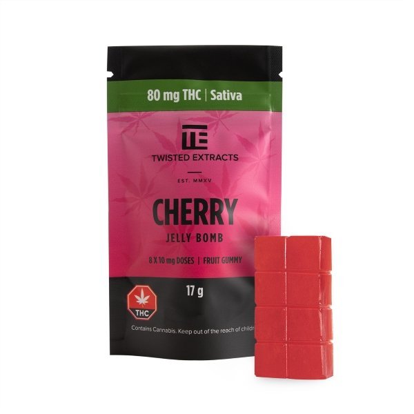 Twisted Extracts – THC Sativa Cherry Jelly Bomb (80mg)