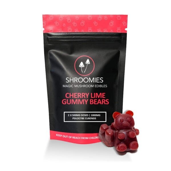 Shroomies Cherry Lime Gummy Bears – 1000mg
