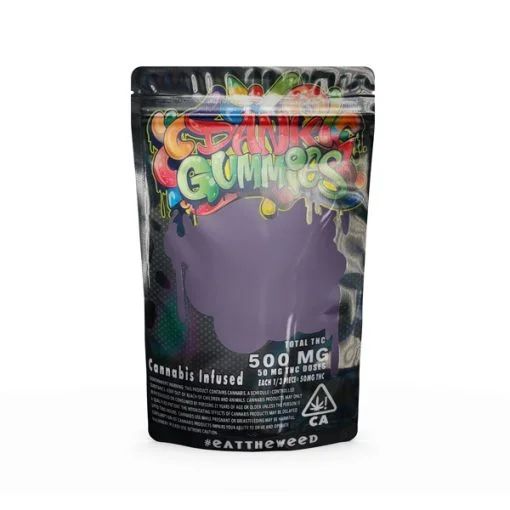 Dank Willy Wonka Worm Gummies Black 500mg THC