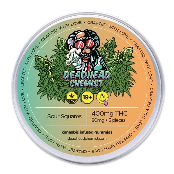 Deadhead Chemist 400MG THC Sour Squares