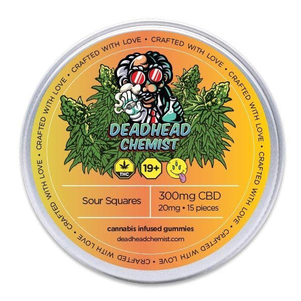 Deadhead Chemist CBD Sour Squares (300mg CBD)