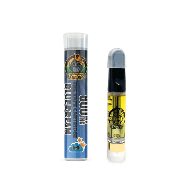 Golden Monkey Extracts – Premium 800MG THC Cartridge – Blue Dream