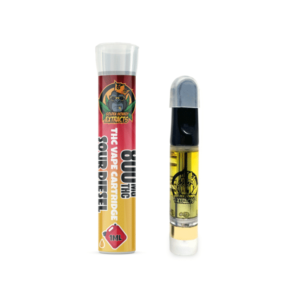 Golden Monkey Extracts – Premium 800MG THC Cartridge – Sour Diesel
