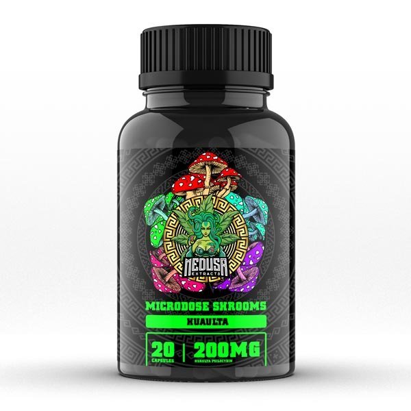 Magic Mushroom Microdose Capsules | Huaulta 200mg | 20 Capsules | Medusa Extracts