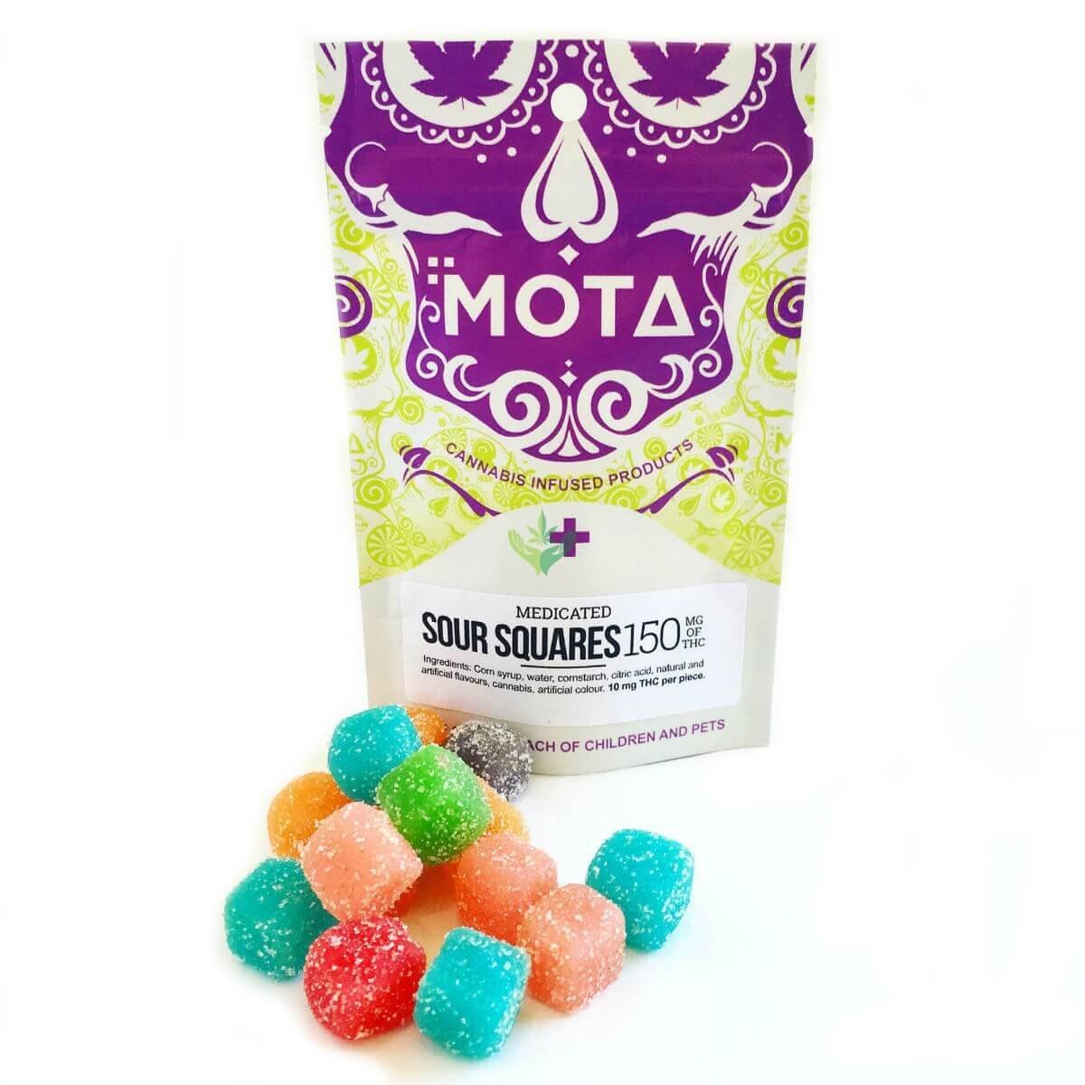 Mota THC Sour Squares (150mg THC)