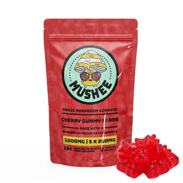 Magic Mushroom Gummy Bears – Cherry- 1000MG – Mushee