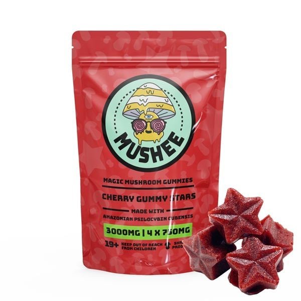Magic Mushroom Star Gummies – Cherry – 3000MG – Mushee