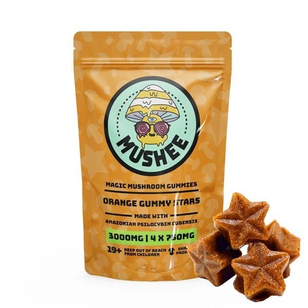 Magic Mushroom Star Gummies – Orange- 3000MG – Mushee