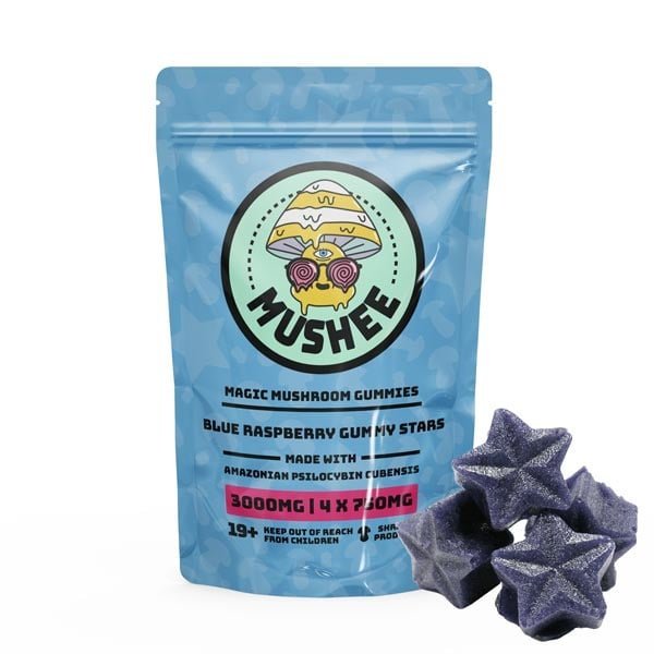 Magic Mushroom Star Gummies – Blue Raspbery – 3000MG – Mushee