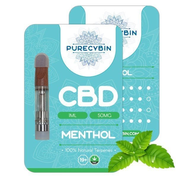 Purecybin Menthol CBD Vape | 50mg CBD Vape Carts | 1G